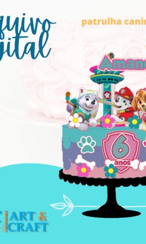 Arquivo de Corte Topper Patrulha Canina Menina