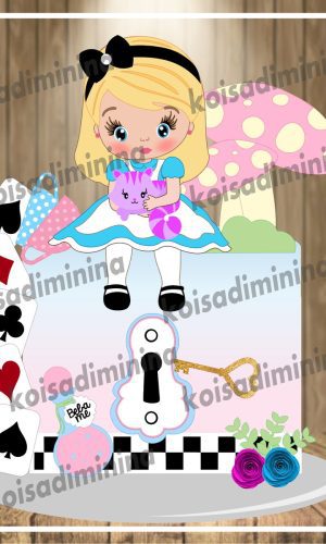 Arquivo em camadas Alice no País das maravilhas cute
