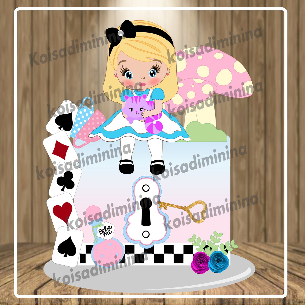 Arquivo em camadas Alice no País das maravilhas cute