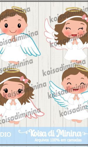Arquivo em camadas Anjinhos cute