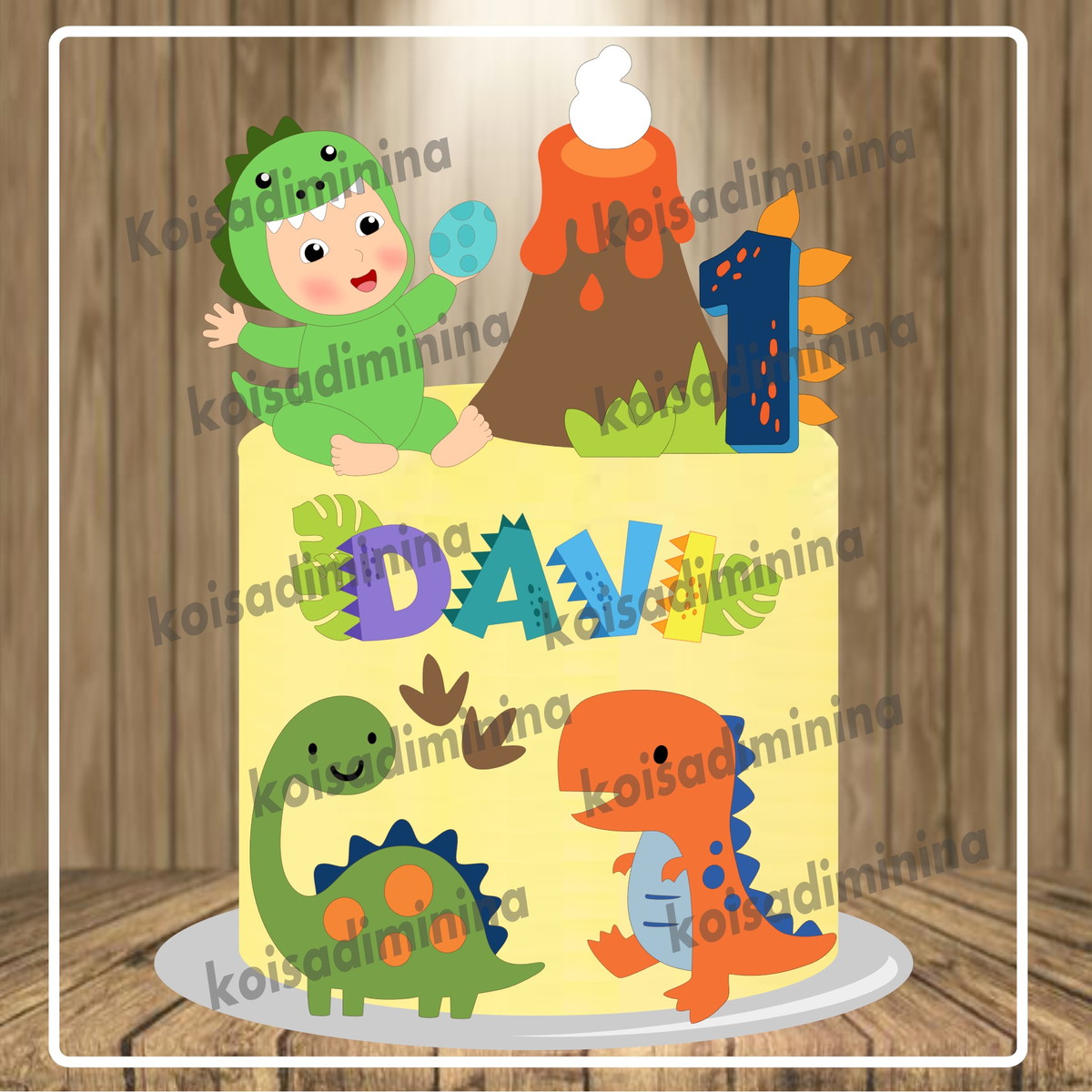 Arquivo Em Camadas Dino Baby Cute