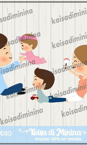 Arquivo em Camadas Familinha Cute