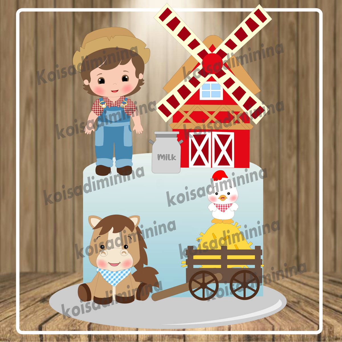 Arquivo em camadas Fazendinha boy cute