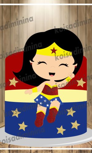 Arquivo em camadas Mulher Maravilha cute 2