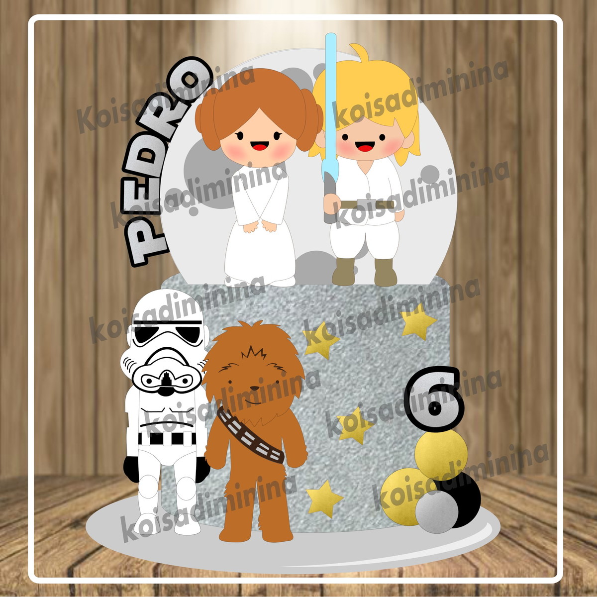Arquivo em Camadas Star Wars Cute
