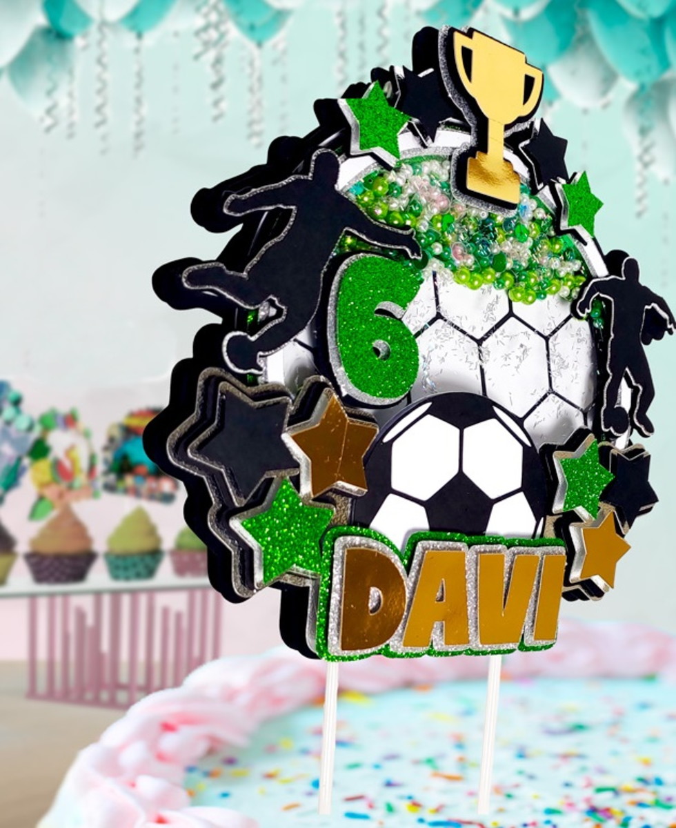 Arquivo em Svg Topo de Bolo Shaker Futebol Times Bola