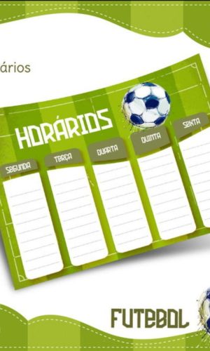 Arquivo Prancheta Horários Escolar Futebol PDF PNG
