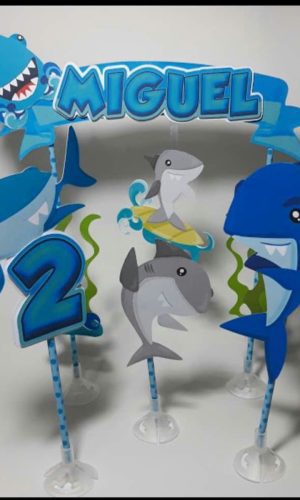 Arquivo Silhouette topo de bolo Baby Shark 02