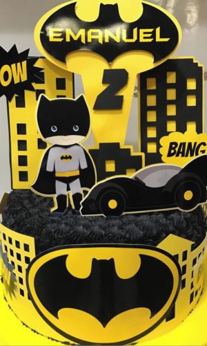 Arquivo Silhouette Topo de Bolo Batman Cute