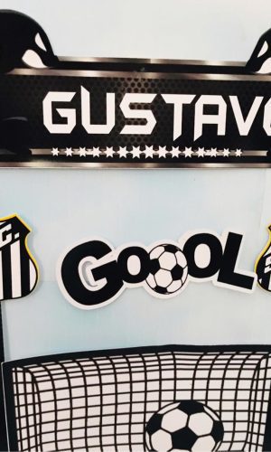 Arquivo Silhouette Topo De Bolo Futebol Sant0s
