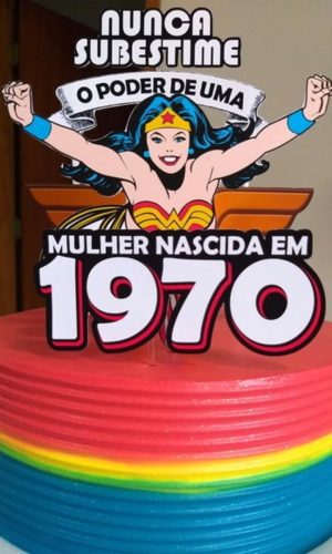 Arquivo silhouette topo de bolo mulher Maravilha 04