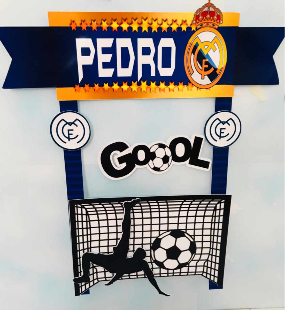 Arquivo Silhouette Topo de Bolo Real Madrid Futebol