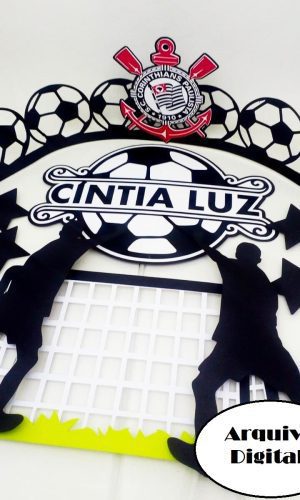 Arquivo Silhouette Topo De Bolo Time De Futebol Timão Gambá