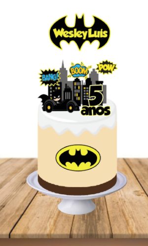 Arquivo Silhouette - Topper de Bolo Batman Cute