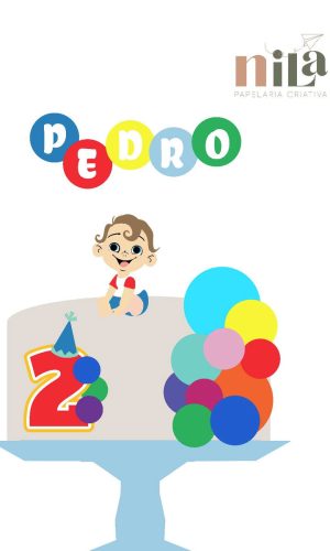 Arquivo Topo de Bolo Aniversário Menino