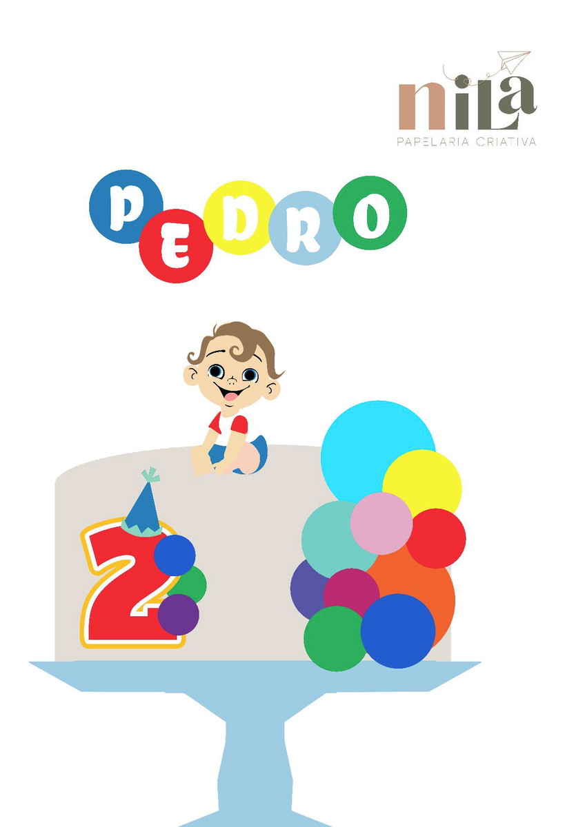 Arquivo Topo de Bolo Aniversário Menino