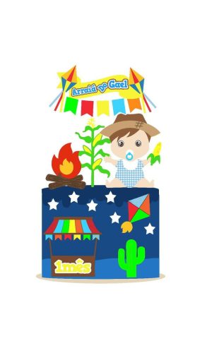 Arquivo topo de bolo arraiá baby menino