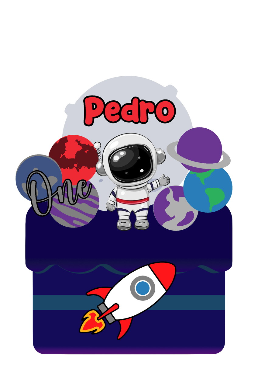 Arquivo Topo de Bolo Astronauta
