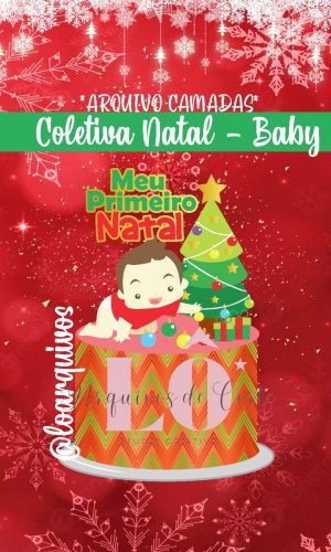 Arquivo Topo de Bolo Baby Natal em Camadas