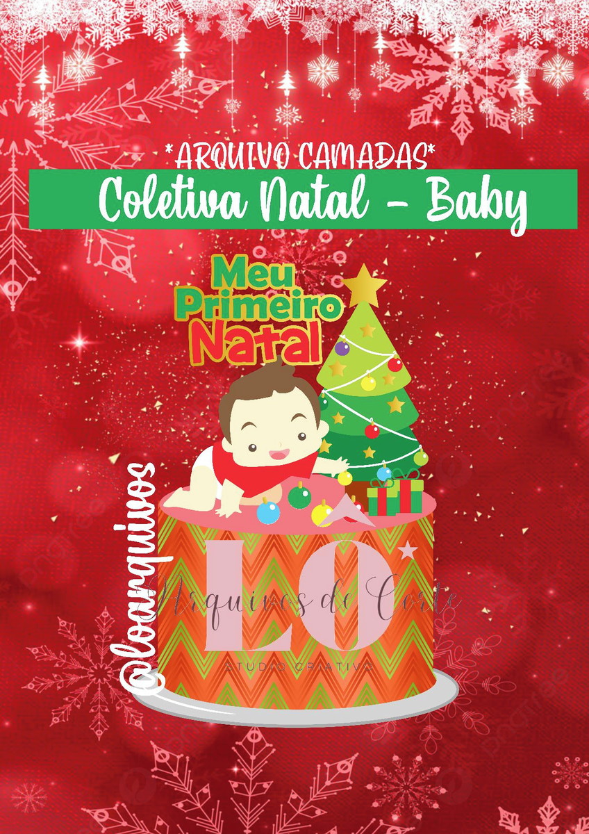 Arquivo Topo de Bolo Baby Natal em Camadas