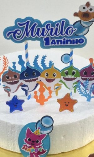 Arquivo topo de bolo baby shark 1
