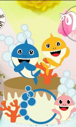 Arquivo Topo de Bolo Baby Shark # 11217 Studio