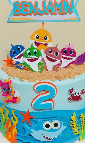 Arquivo Topo de Bolo Baby Shark