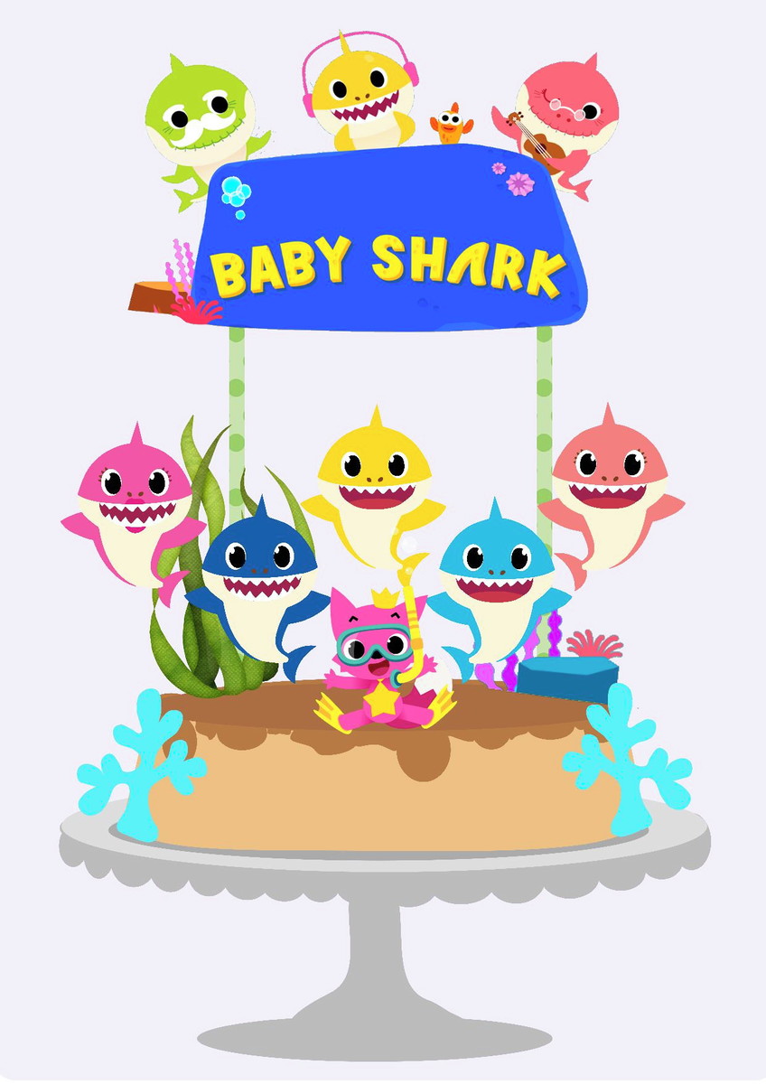 Arquivo Topo de Bolo - Baby Shark