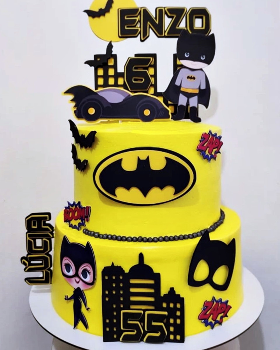 Arquivo de Corte - Topo de Bolo Batman e Mulher Gato - Imagem 2