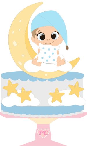 Arquivo Topo de Bolo - Bebê Lua