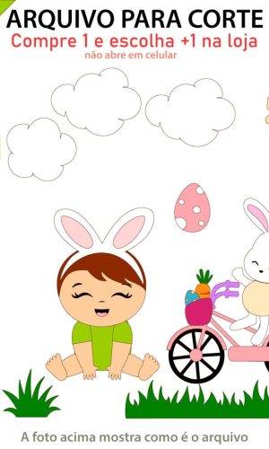 ARQUIVO Topo de bolo Bebê Páscoa +1 arquivo da loja
