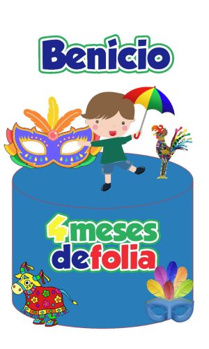 Arquivo Topo de Bolo Bloquinho- Menino