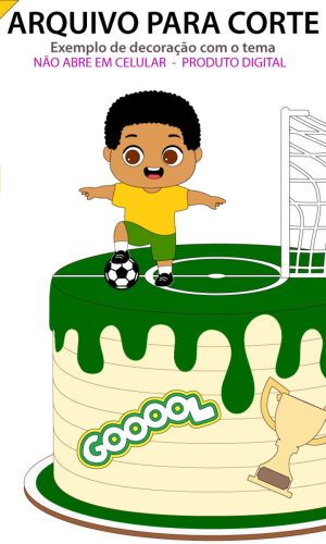 Arquivo Topo de Bolo Futebol Menino +1 Arquivo da Loja