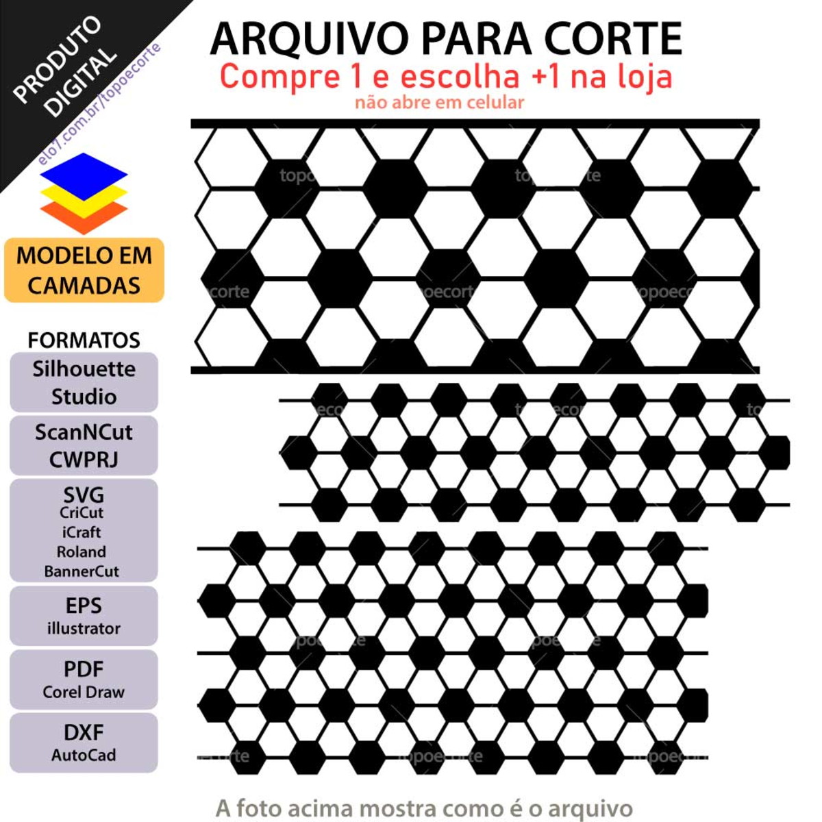 Arquivo Topo de Bolo Envelopamento Bola Futebol +1 Arquivo
