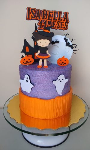 Arquivo Topo de Bolo Halloween Menina / Ganhe +3 Produtos