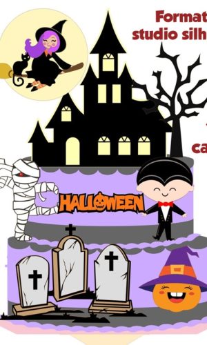 ARQUIVO TOPO DE BOLO HALLOWEEN Vampiro camadas-08-COD: 908