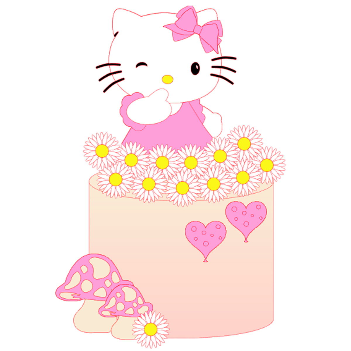 Arquivo Topo de Bolo - Hello Kitty 003
