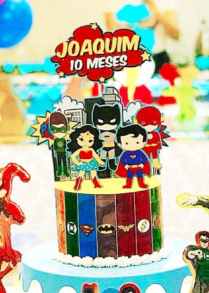 ARQUIVO TOPO DE BOLO LIGA DA JUSTIÇA CUTE 2 (#132) - STUDIO - Imagem 2