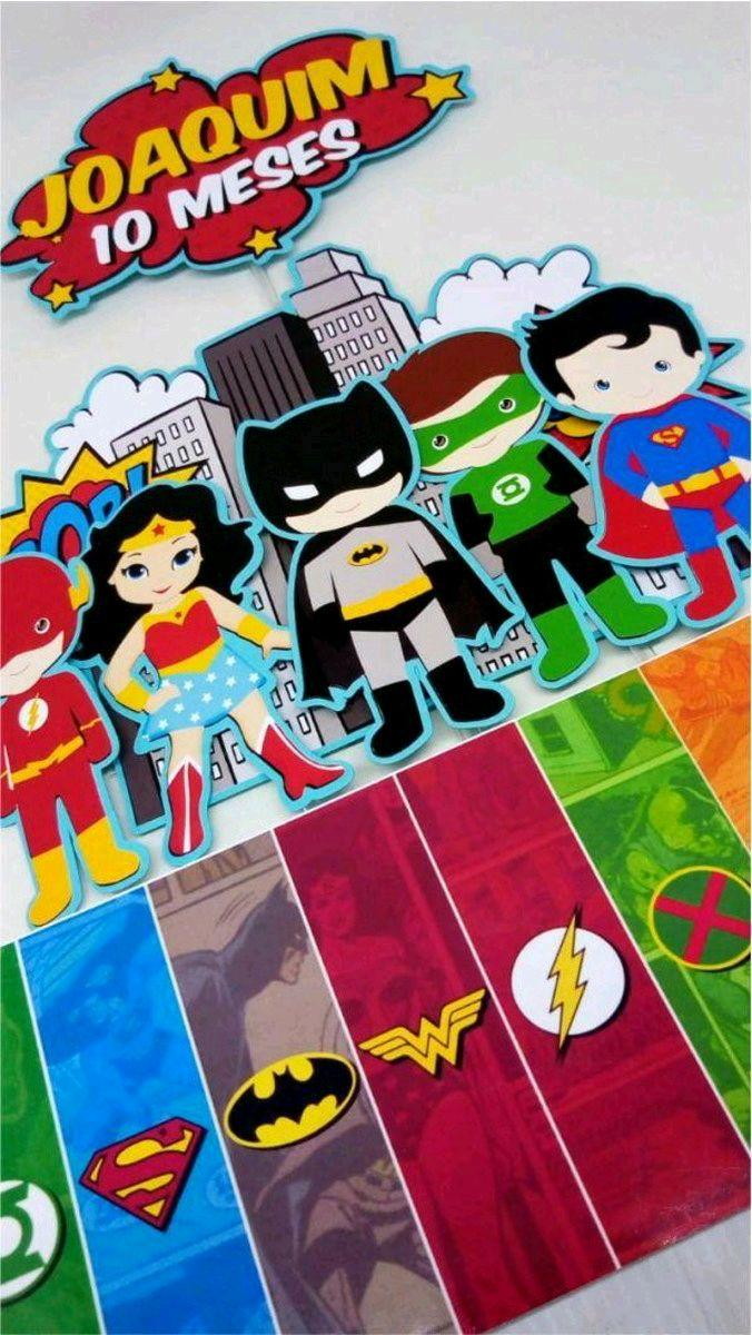 ARQUIVO TOPO DE BOLO LIGA DA JUSTIÇA CUTE 2 (#132) - STUDIO