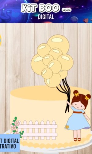 Arquivo Topo De Bolo - Menina Balão