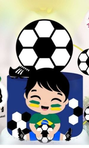 Arquivo Topo de Bolo Menino Brasil Copa do Mundo 2022 #15459
