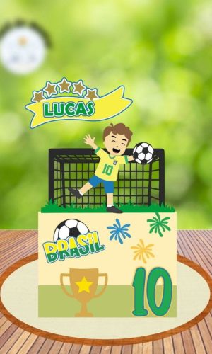 Arquivo Topo de Bolo Menino Brasil Copa do Mundo 2022 #15468
