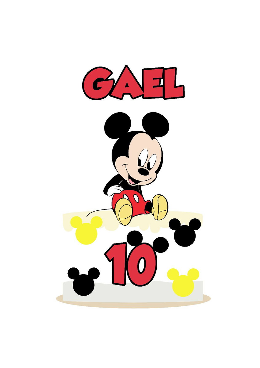 Arquivo Topo de Bolo Mickey Cute