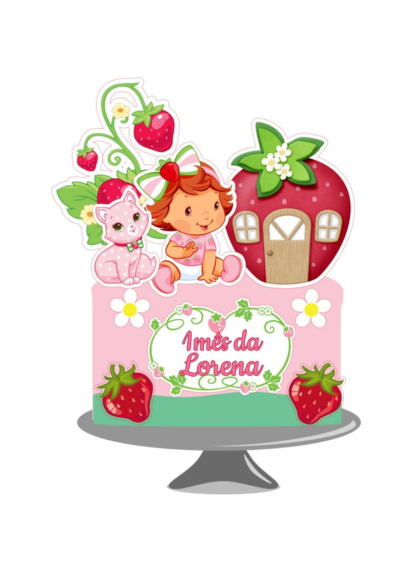 Arquivo topo de bolo Moranguinho baby