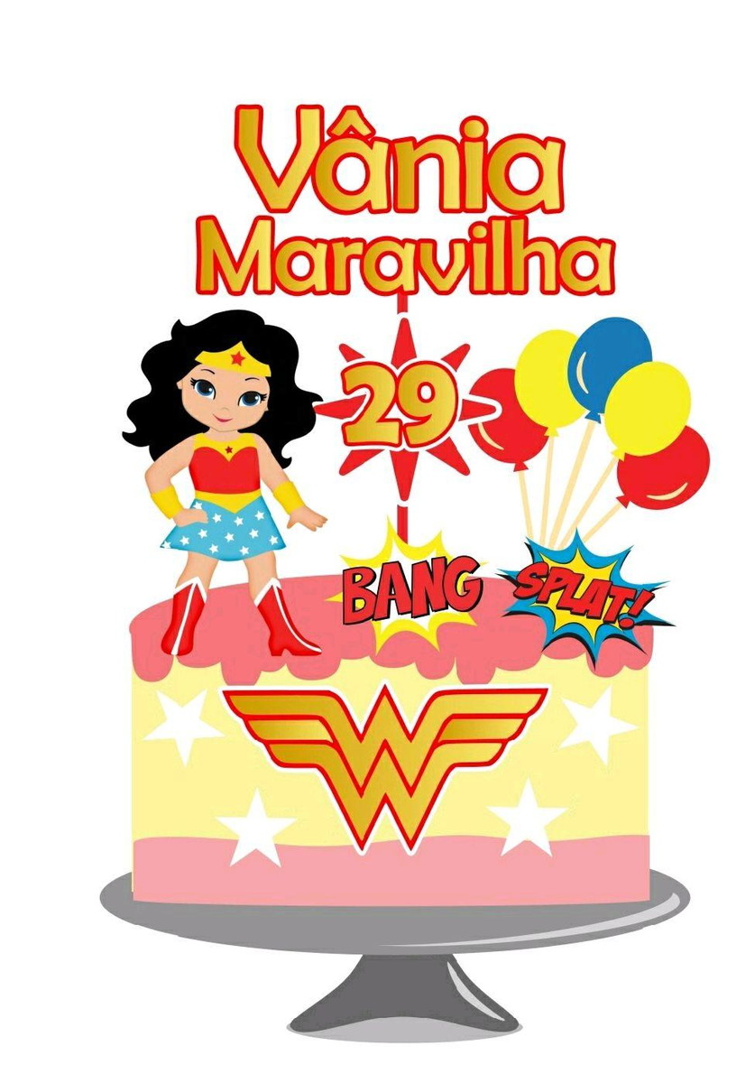 Arquivo topo de bolo mulher maravilha