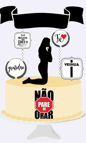 Arquivo Topo de Bolo - Mulher Orando