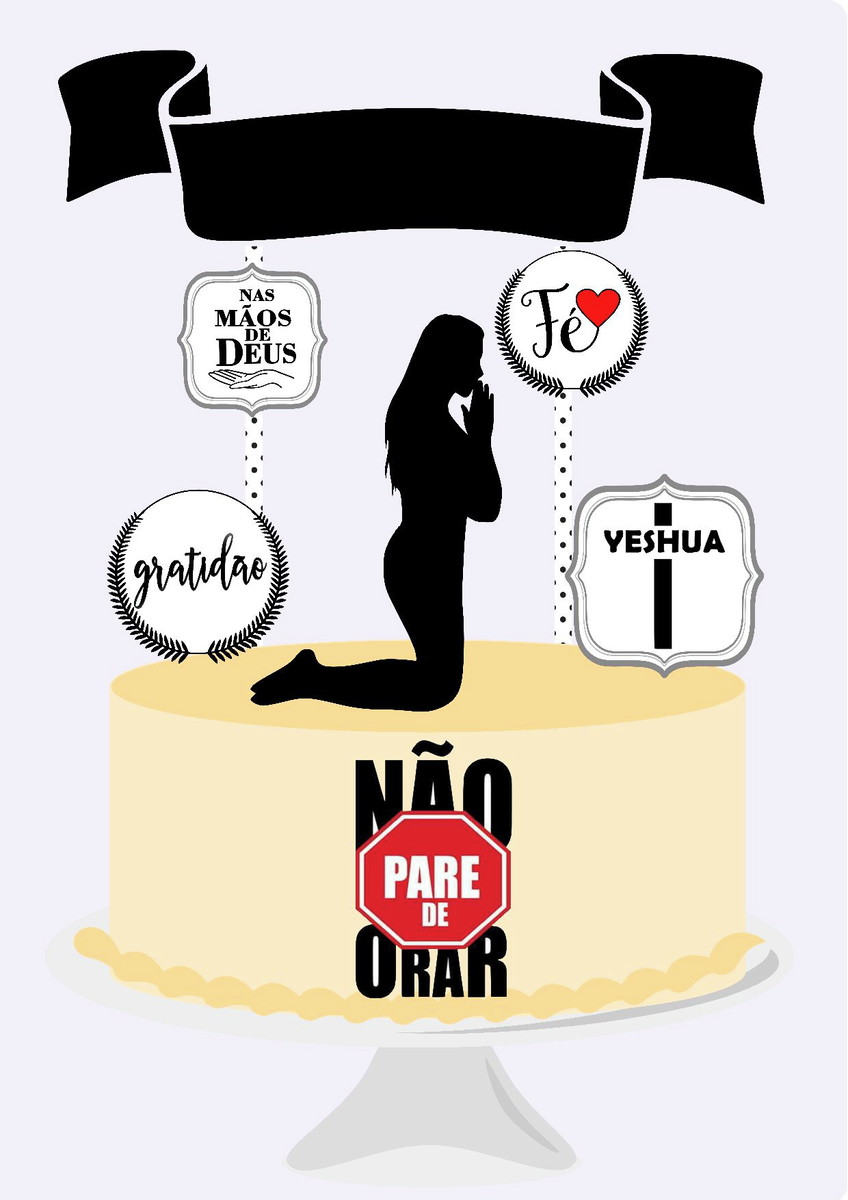 Arquivo Topo de Bolo - Mulher Orando