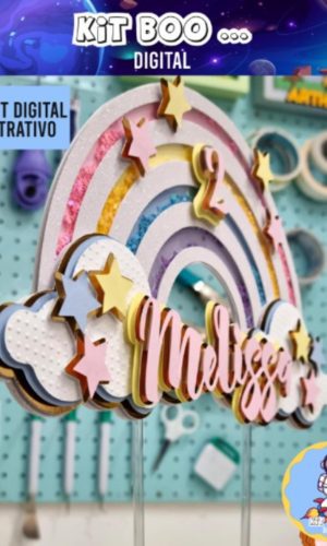 Arquivo Topo de Bolo - Nome Arco-íris