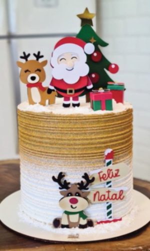 Arquivo Topo de Bolo - Papai Noel Renas Cute