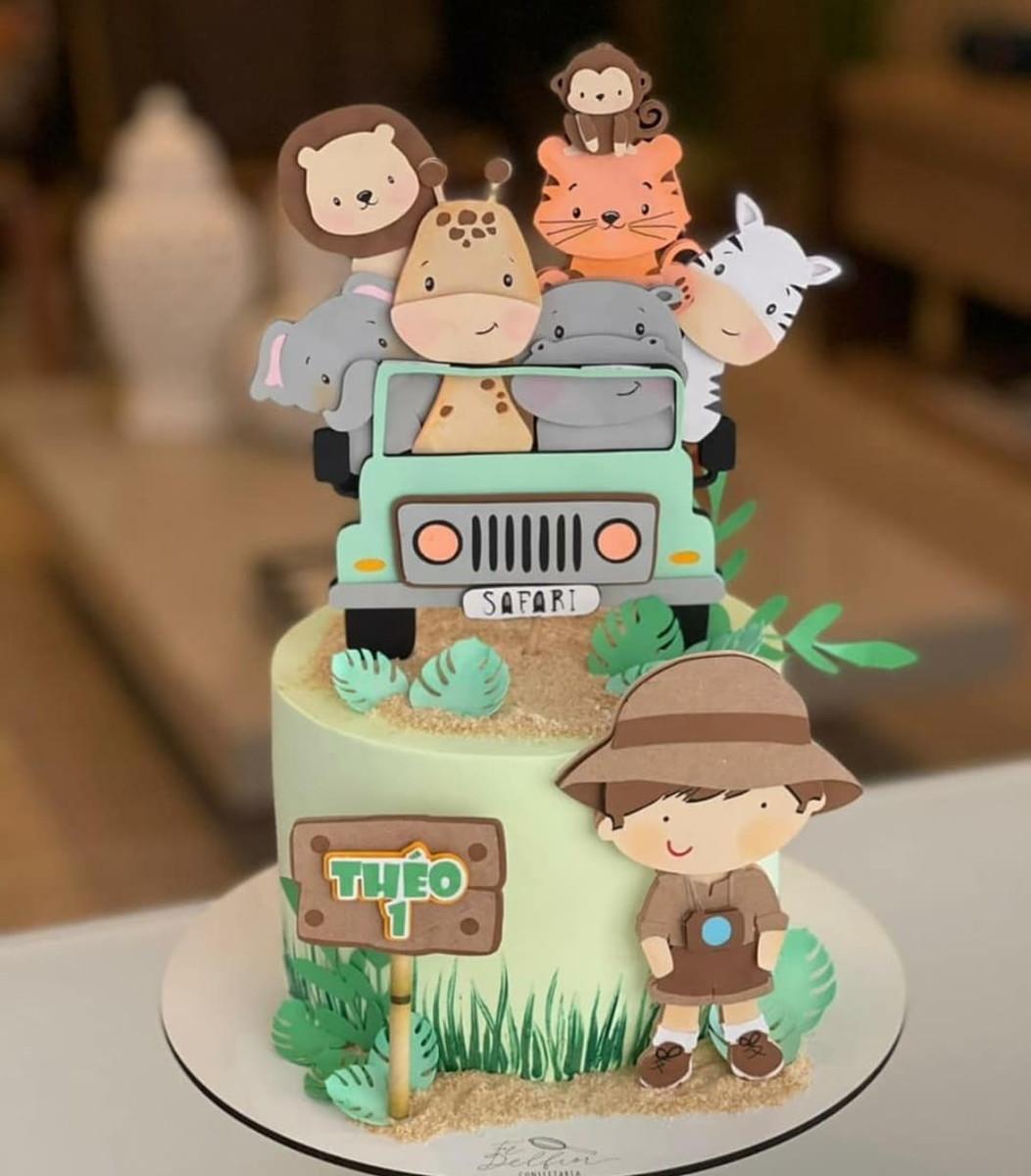 Arquivo Topo de Bolo - Safari Cute